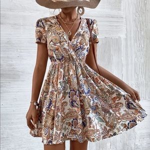 Paisley boho dress